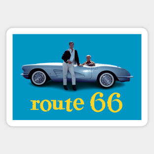 Route 66 - Corvette - 60s Tv Show Magnet